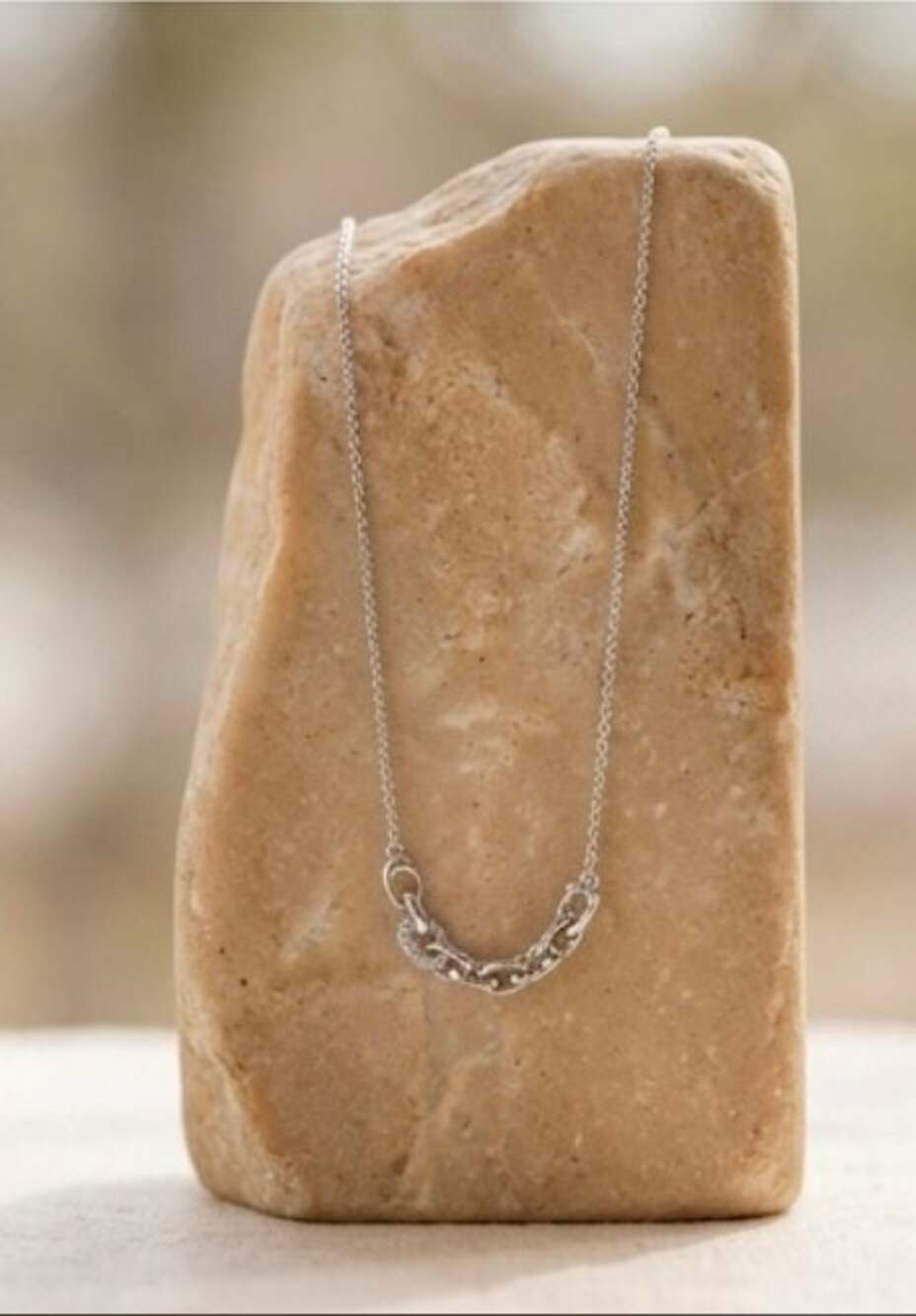 Pilgrim Coby Silver-Plated Crystal Link Necklace
